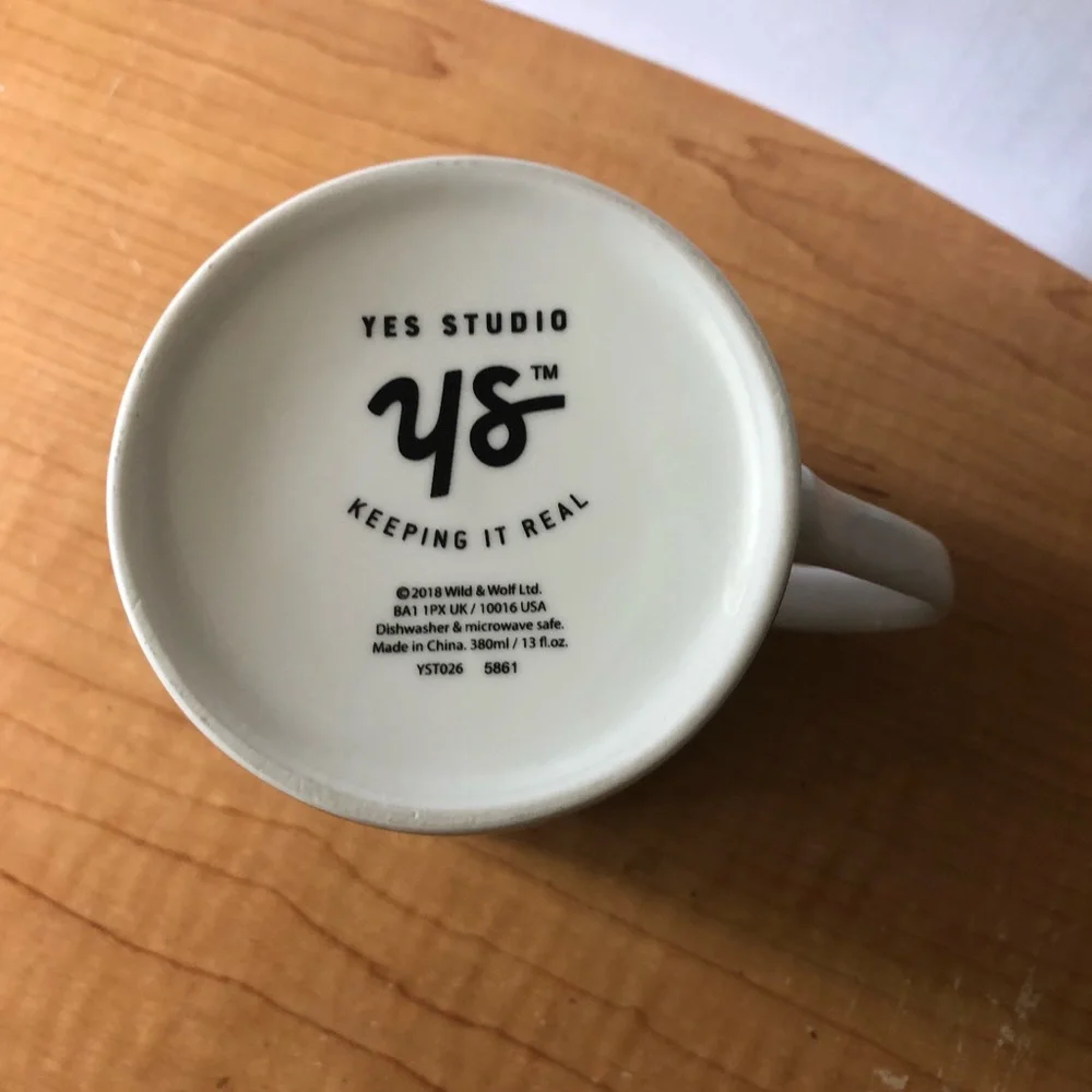 Yes Studio Mug WOMAN POWER Inspirational Quote Ceramic Coffee Mug, 13 oz